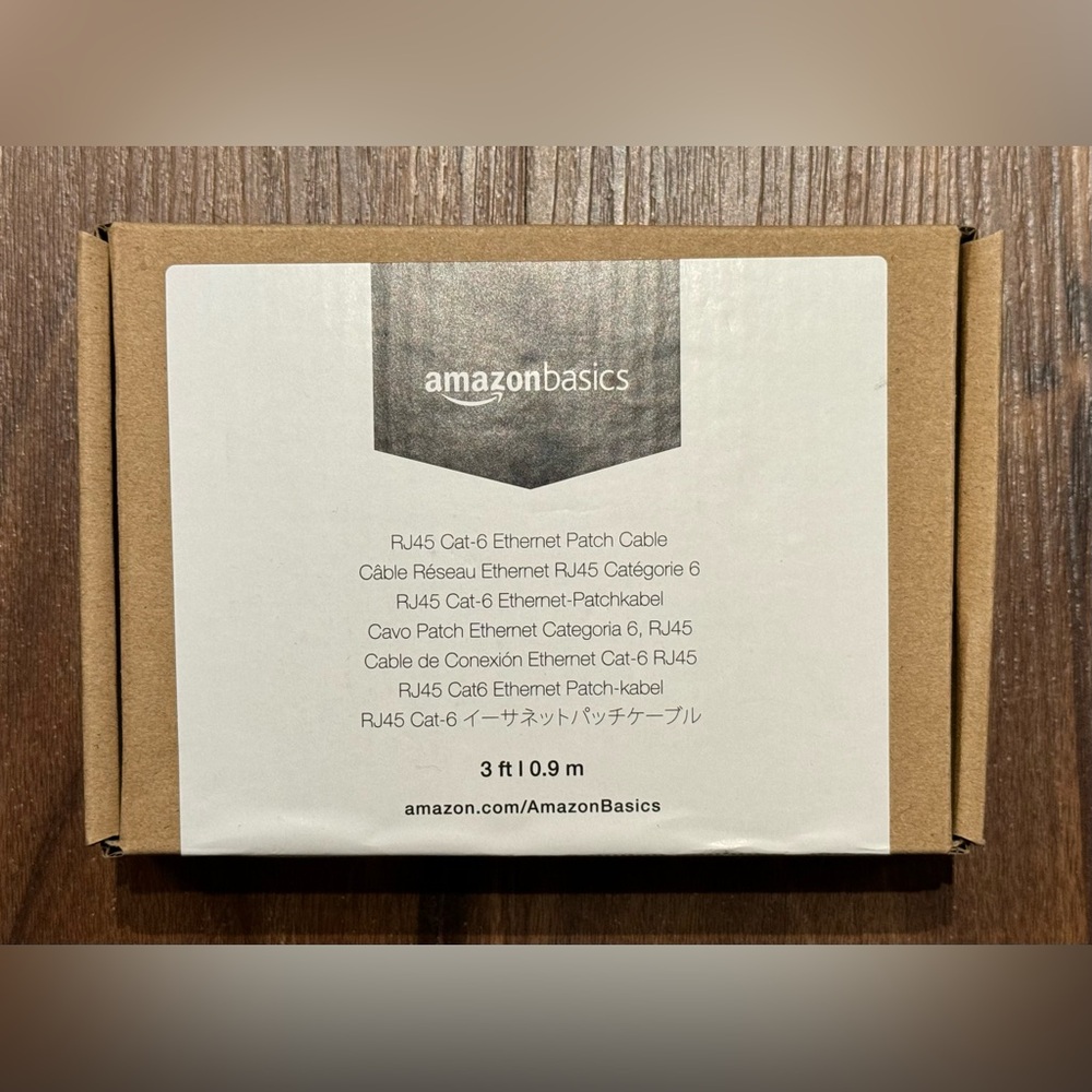 New Amazon Basics RJ45 Cat-6 Ethernet Cable – 3 ft (1 m)